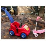 431 - TODDLER STROLLER & PINK SCOOTER