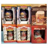 444 - SIX COLLECTIBLE BUDWEISER STEINS (E44)