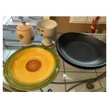 431 - SERVING PLATES, EGG CUP & JAR (A64)