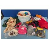 357 - MIXED LOT PET SWEATERS & BIN (W226)