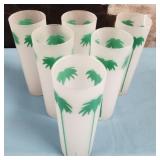 444 - SET OF SIX VINTAGE GLASSWARE (E13)