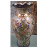 12 - SATSUMA-STYLE PORCELAIN VASE 12'T (P67)