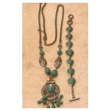 431 - COSTUME JEWELRY NECKLACE & BRACELET (A74)