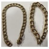 GOLD TONE LINK BRACELETS
