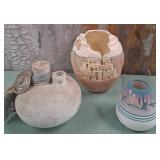 12 - THREE SOUTHWESTERN POTTERY VASES