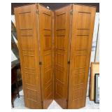 11 - FOUR-PANEL WOODEN SCREEN 79X72'