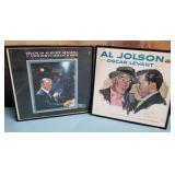 444 - FRANK SINATRA & AL JOLSON FRAMED ALBUMS (E36