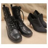 PP - LAGERFELD/PLINER BLACK LEATHER BOOTS/SHOES
