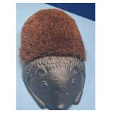 43 - CAST IRON HEDGEHOG BOOT BRUSH (Y28)