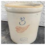 15 - VINTAGE STONEWARE CROCK 11'T