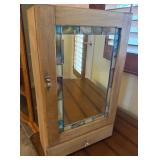 15 - CABINET WITH MIRRORED DOOR 28X17'