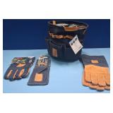 43 - GARDENING CADDY WITH GLOVES & PRUNERS (Y33)
