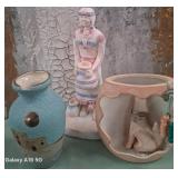12 - SOUTHWESTERN-STYLE VASES & FIGURINE (P57)
