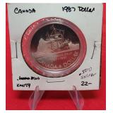 PP - 1987 CANADA SILVER PROOF DOLLAR (P18)