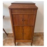 15 - ANTIQUE VICTROLA CABINET (ONLY)