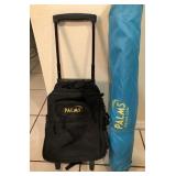 431 - WHEELED CARRY-ON BAG, FOLDING CAMP CHAIR