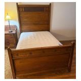 15 - FULL SIZE WOODEN BED FRAME (NO MATTRESS)