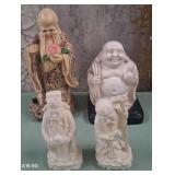 12 - FOUR BUDDHA/ ASIAN ELDERS FIGURINES (P47)