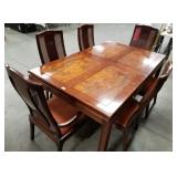 460 - DINING TABLE WITH SIX CHAIRS