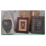 12 - THREE PIECES AFRICAN ART WALL DECOR (P53)