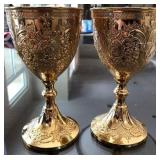 F - PAIR OF VINTAGE CHALICES (A73)