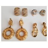 F - FOUR PAIR OF COSTUME JEWELRY EARRINGS (L109)