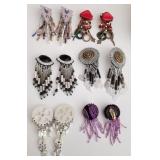 F - SIX PAIR OF COSTUME JEWELRY EARRINGS (L112)