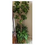 F - FAUX TREE IN BASKET 8 FT TALL (A120)
