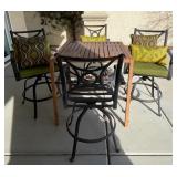 F - PATIO TABLE WITH FOUR CHAIRS