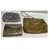 F - THREE VINTAGE EVENING BAGS (M33)