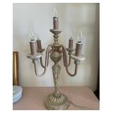 F - VINTAGE CALDELABRA TABLE LAMP (K66)