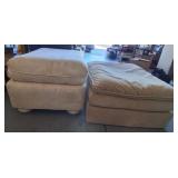 F - TWO UPHOLSTERED OTTOMANS (G15)