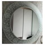 F - ROUND WALL MIRROR FRAMED 27'DIA (M72)
