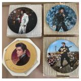 F - FOUR COLLECTIBLEELVIS PRESLEY PLATES (A211)