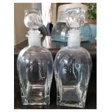 F - TWO VINTAGE DECANTERS (A192)