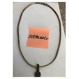 313 - STERLING SILVER PENDANT NECKLACE (A24)