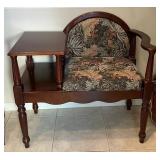 F - VICTORIAN-STYLE TELEPHONE CHAIR/TABLE (HA25)