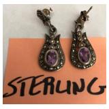 313 - PAIR OF STERLING SILVER EARRINGS (A18)