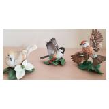 F - THREE LENOX BIRD FIGURINES (A140)