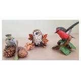 F - THREE LENOX BIRD FIGURINES (A141)