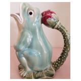 F - MAJOLICA FROG PITCHER (A151)