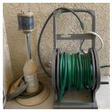 F - PATIO HEATER & GARDEN HOSE WITH REEL