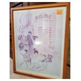 F - VINTAGE LTD ED SANDS HOTEL ART FRAMED 24X30'