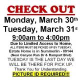 AUCTION PICK UP DAYS & HOURS