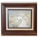 F - CASANDRA UNICORN ART FRAMED 15X13' (A218)