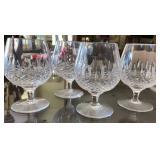 F - FOUR PIECES STUART CRYSTAL SNIFTERS (A52)