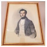 F - VINTAGE PORTRAIT ART FRAMED 12X15' (A183)