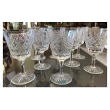 F - EIGHT PIECES STUART CRYSTAL STEMWARE (A50)