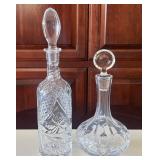 F - TWO VINTAGE DECANTERS (L29)