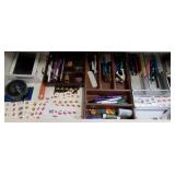 F - HOME OFFICE SUPPLIES, STAMPS, TOTES (L153)